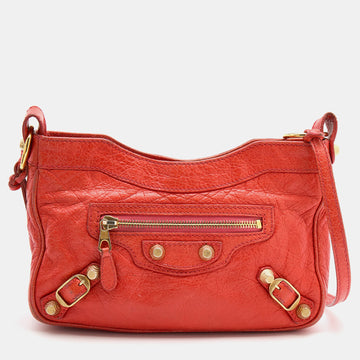 Balenciaga Orange Leather Classic Hip Crossbody Bag