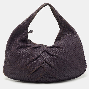 Bottega Veneta Purple Intrecciato Leather Hobo