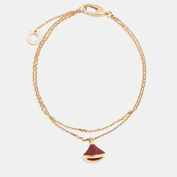 Bvlgari Divas' Dream Carnelian 18k Rose Gold Bracelet SM