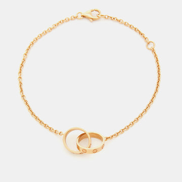 Cartier Love Interlocking Loops 18k Rose Gold Bracelet