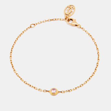 Cartier D'Amour Pink Sapphire 18k Rose Gold Bracelet