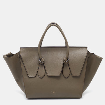 Celine Brown Leather Medium Tie Tote