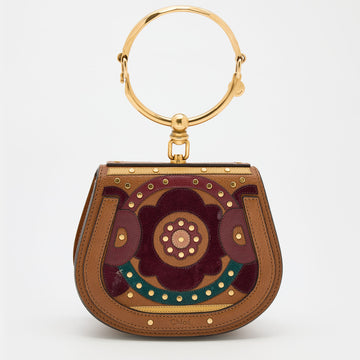 Chloe Multicolor Leather and Suede Nile Bracelet Crossbody Bag