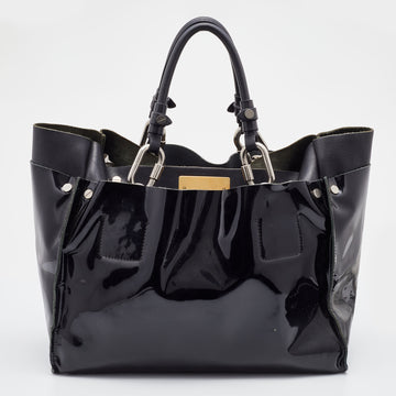 Chloe Black Patent Leather Cyndi Tote