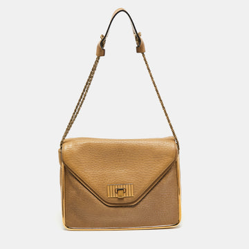 Chloe Brown Leather Medium Sally Shoulder Bag