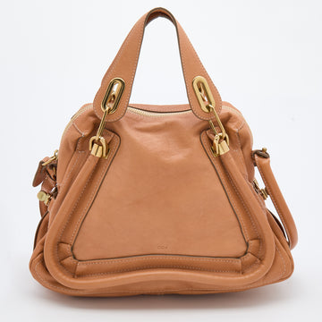 Chloe Brown Leather Medium Paraty Satchel