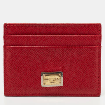 Dolce & Gabbana Red Leather Card Holder