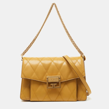 Givenchy Mustard Leather GV3 Shoulder Bag