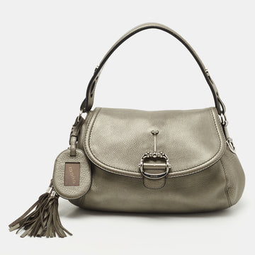 Gucci Metallic Leather Techno Horsebit Hobo