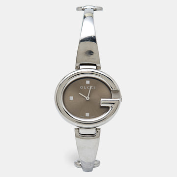 Gucci Brown Stainless Steel Guccissima YA134302 Women's Wristwatch 36 mm