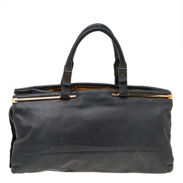 Lanvin Dark Grey/Black Leather Satchel