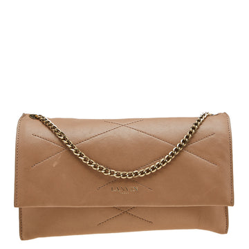 Lanvin Beige Leather WOC Wallet