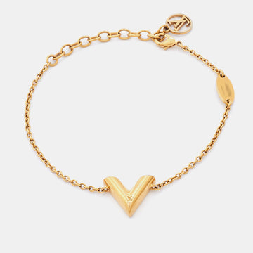 Louis Vuitton Essential V Gold Tone Bracelet