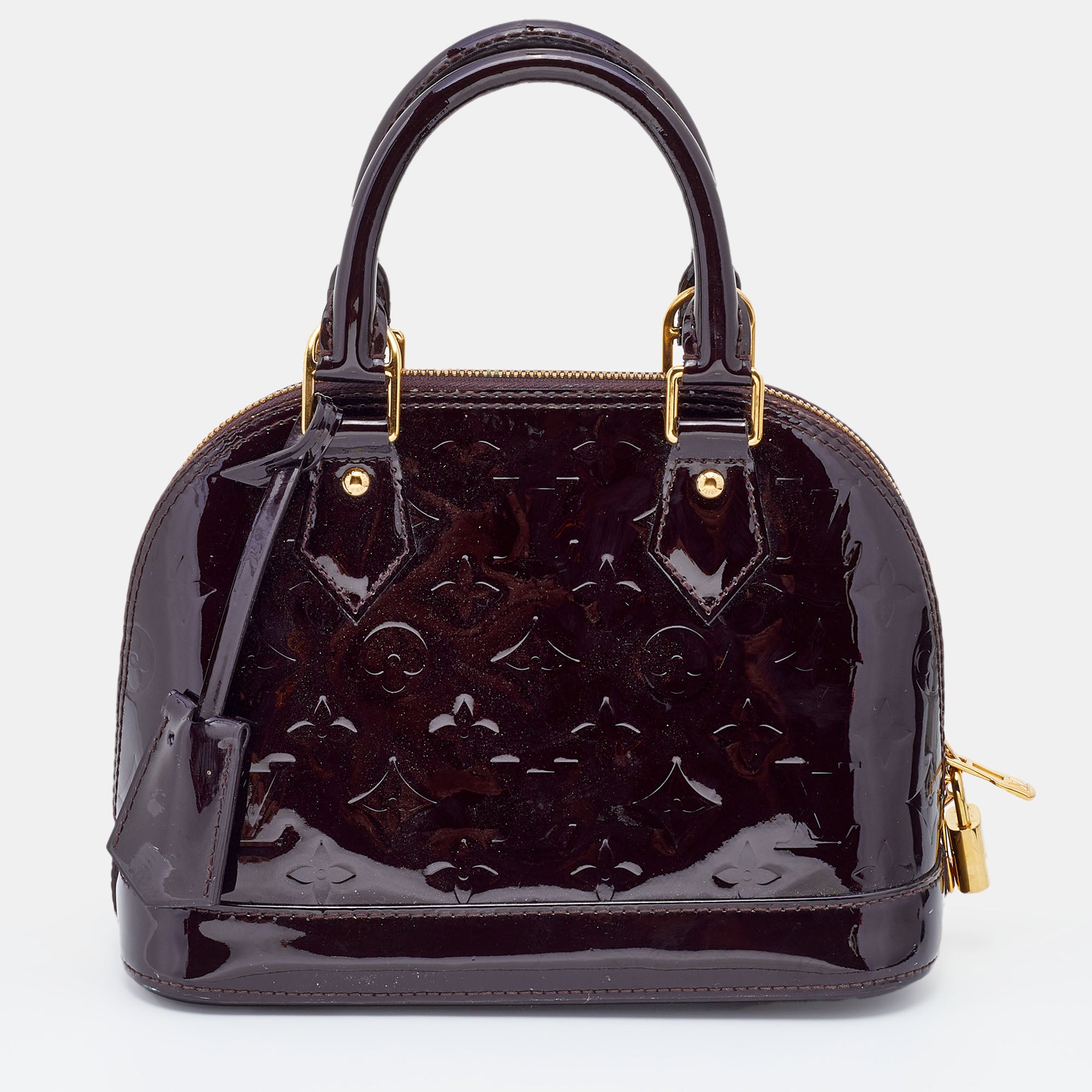 Louis Vuitton Rose Indian Monogram Vernis Alma PM Bag