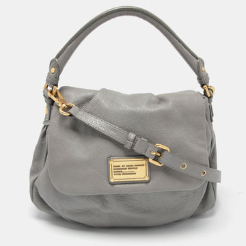 Marc by Marc Jacobs Grey Leather Classic Q Lil Ukita Top Handle Bag