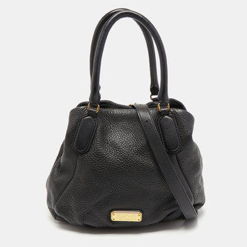 Marc by Marc Jacobs Black Leather New Q Fran Shoulder Bag