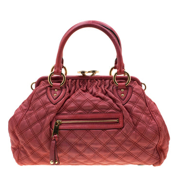 Marc Jacobs Pink Quilted Leather Stam Shoulder Bag