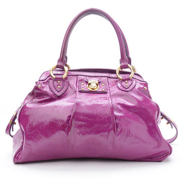 Marc Jacobs Alyona Purple Patent Leather Satchel