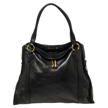 Marc Jacobs Black Leather Wellington Fulton Satchel