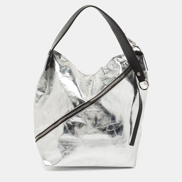 Proenza Schouler Silver Leather Shoulder Bag