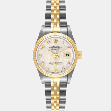 Rolex Ivory 18K Yellow Gold And Stainless Steel Datejust 69173 Automatic Women's Wristwatch 26 mm