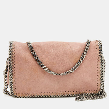 Stella McCartney Pale Pink Faux Leather Falabella Flap Shoulder Bag