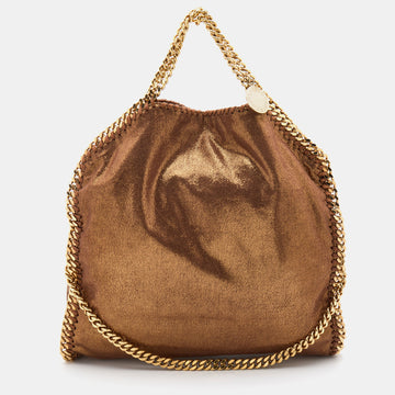 Stella McCartney Metallic Brown Faux Leather Small Falabella Tote