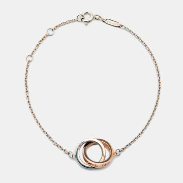 Tiffany & Co. Tiffany 1837 Interlocking Circles Sterling Silver Rubedo Chain Bracelet