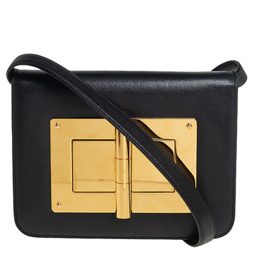 Tom Ford Black Leather Natalia Crossbody Bag