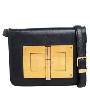 Tom Ford Black Leather Small Natalia Crossbody Bag