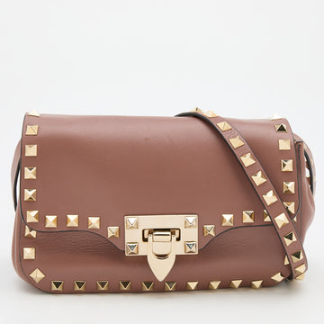 Valentino Old Rose Leather Mini Rockstud Crossbody Bag