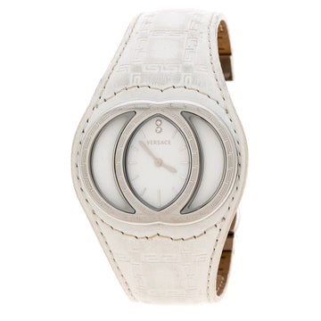 Versace White Stainless Steel Eclissi 74Q Women's Wristwatch 39 mm