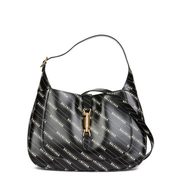 Gucci x Balenciaga Black Calfskin Leather The Hacker Project Small 1961 Jackie Shoulder Bag