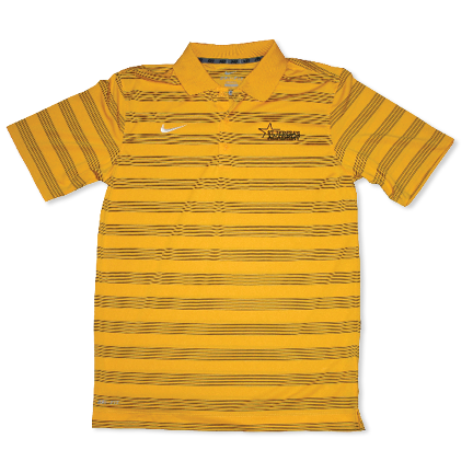 nike striped golf polo