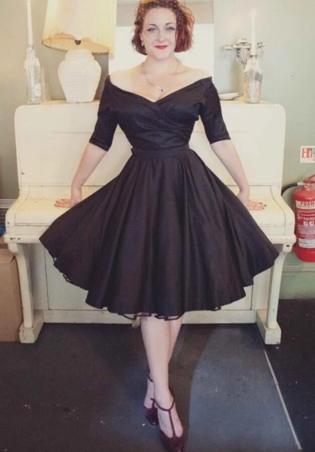 vintage black bridesmaids dresses