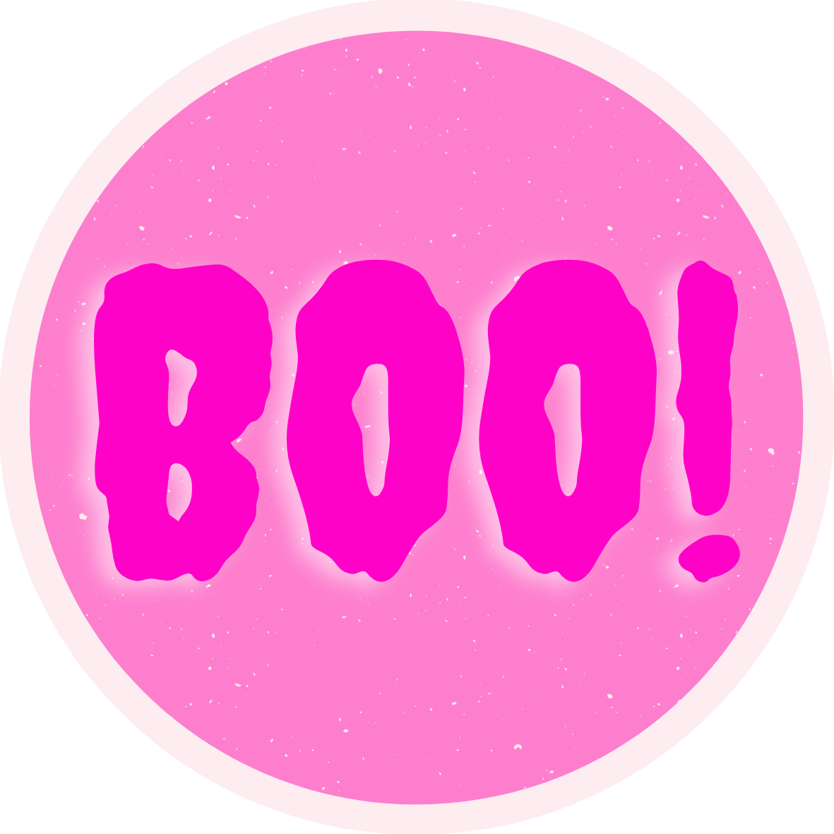 Foto beddengoed grafiek BOO! Sticker – Grabbing Grapefruit