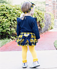 RuffleButts Mustard Plaid for sister