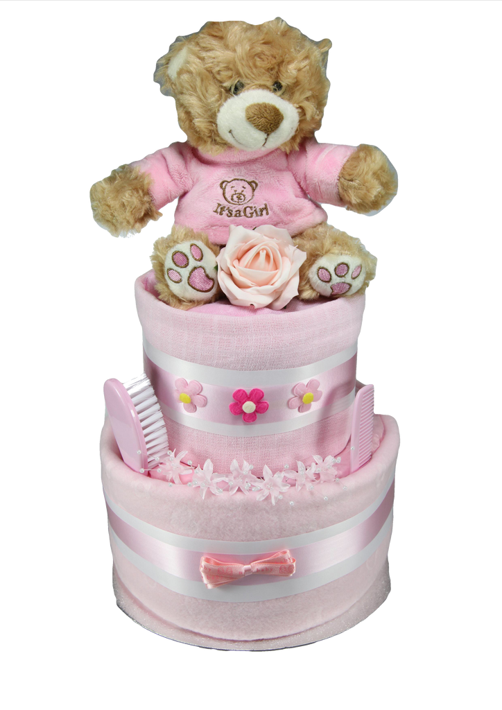 nappy cake for girl