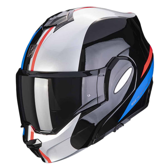 Scorpion Exo-Tech Evo Flip Helmet: Your flip helmet with an up-and-over chin piece FORZA BLACK