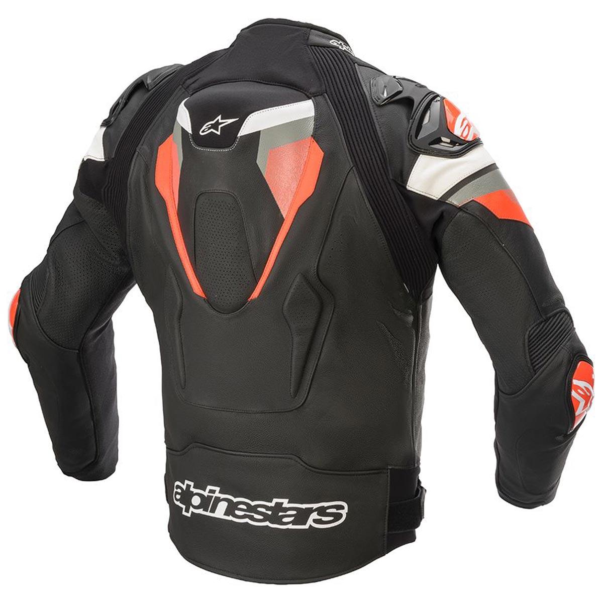 Alpinestars Atem Leather Jacket V4 Black Grey Red - Motorcycle Leathers