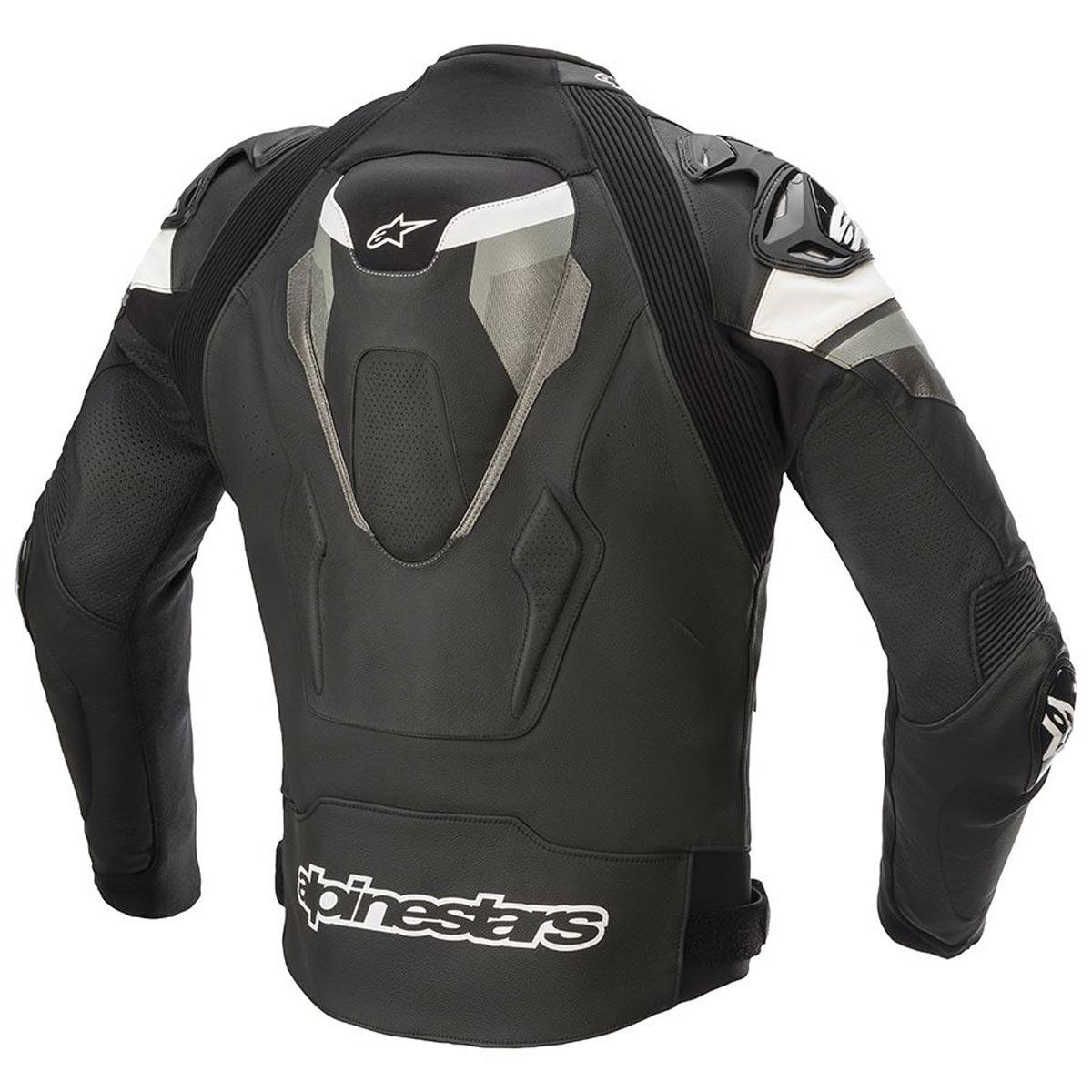 Alpinestars Atem Leather Jacket V4 Black Grey White - Motorcycle Leathers