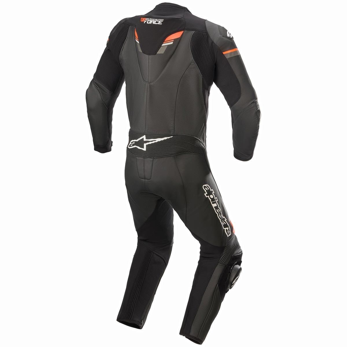 Alpinestars GP Force Chaser 1PC Leather Suit Black Red Fluo - Motorcycle Leathers