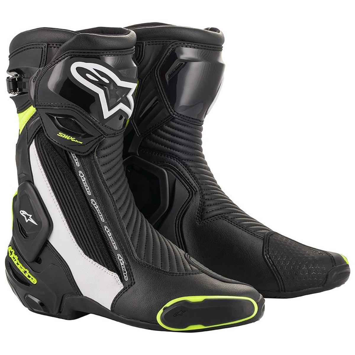 Alpinestars SMX Plus V2 Boots Black White Yellow 39