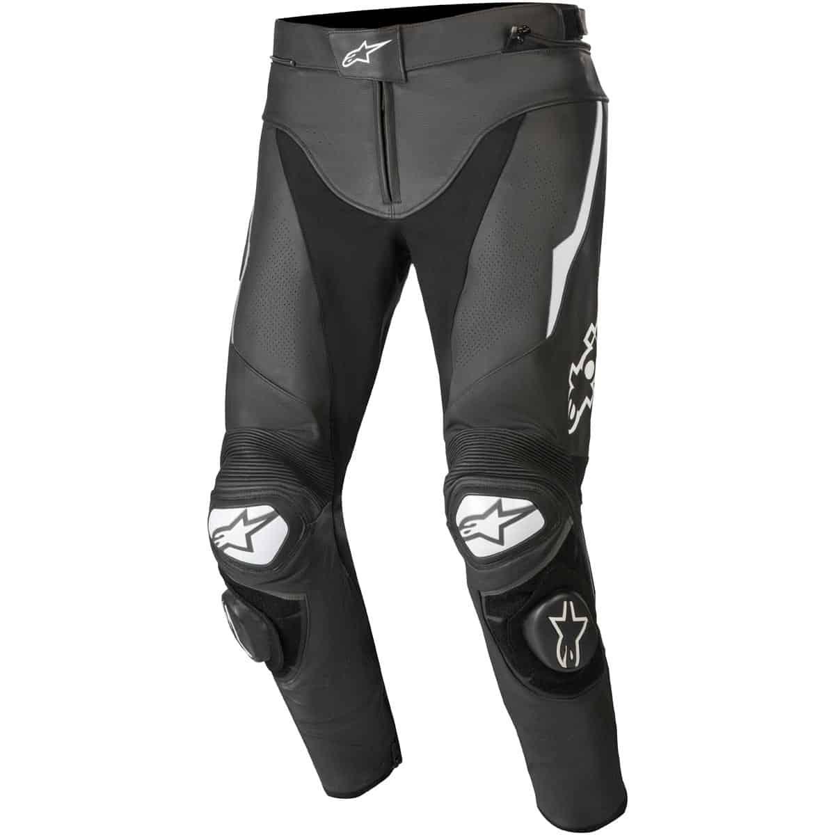 Alpinestars Track V2 Leather Trousers Black White 60