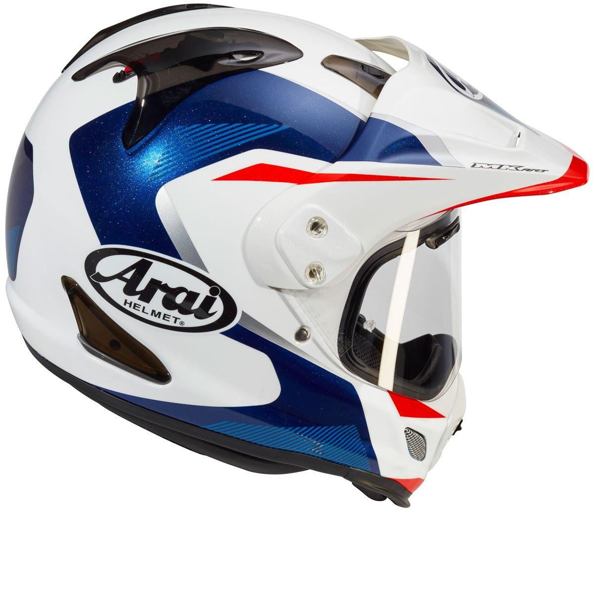 Arai Tour-X 4 Break Helmet - White Blue Red - Browse our range of Helmet: Adventure - getgearedshop 