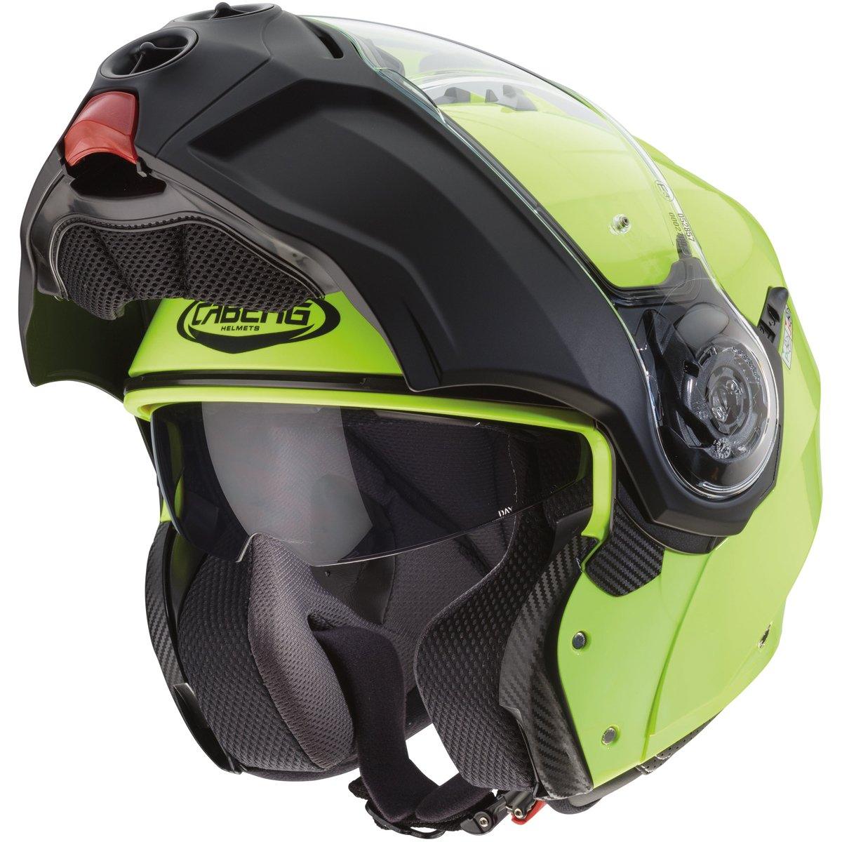 Caberg Droid Hi-Viz Helmet - Yellow Black - Browse our range of Helmet: Flip Up - getgearedshop 
