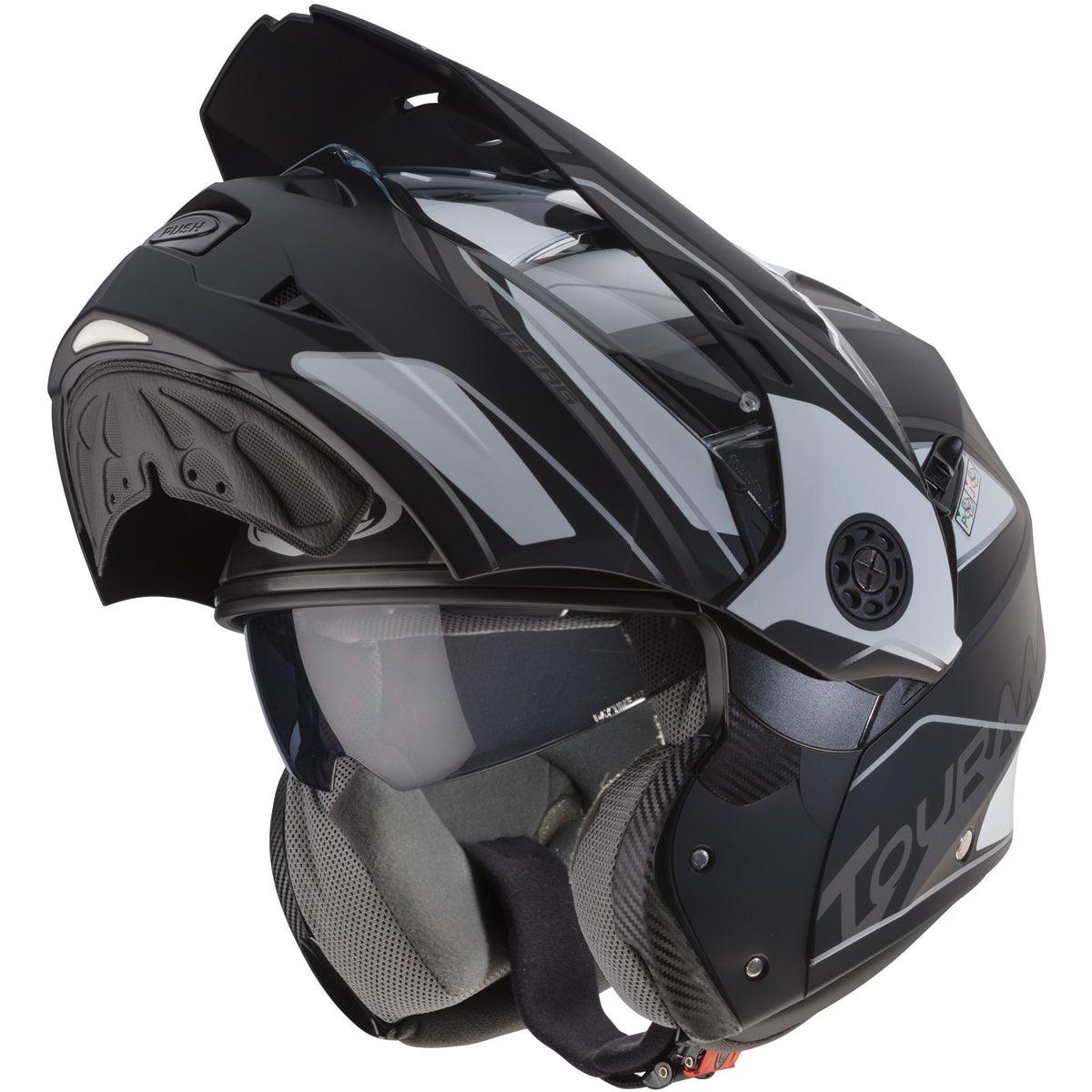 Caberg Tourmax Marathon Helmet - Black White Anthracite - getgearedshop