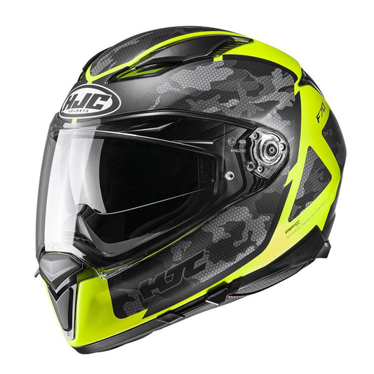 HJC F70 Helmet Katra - Yellow - Browse our range of Helmet: Full Face - getgearedshop 