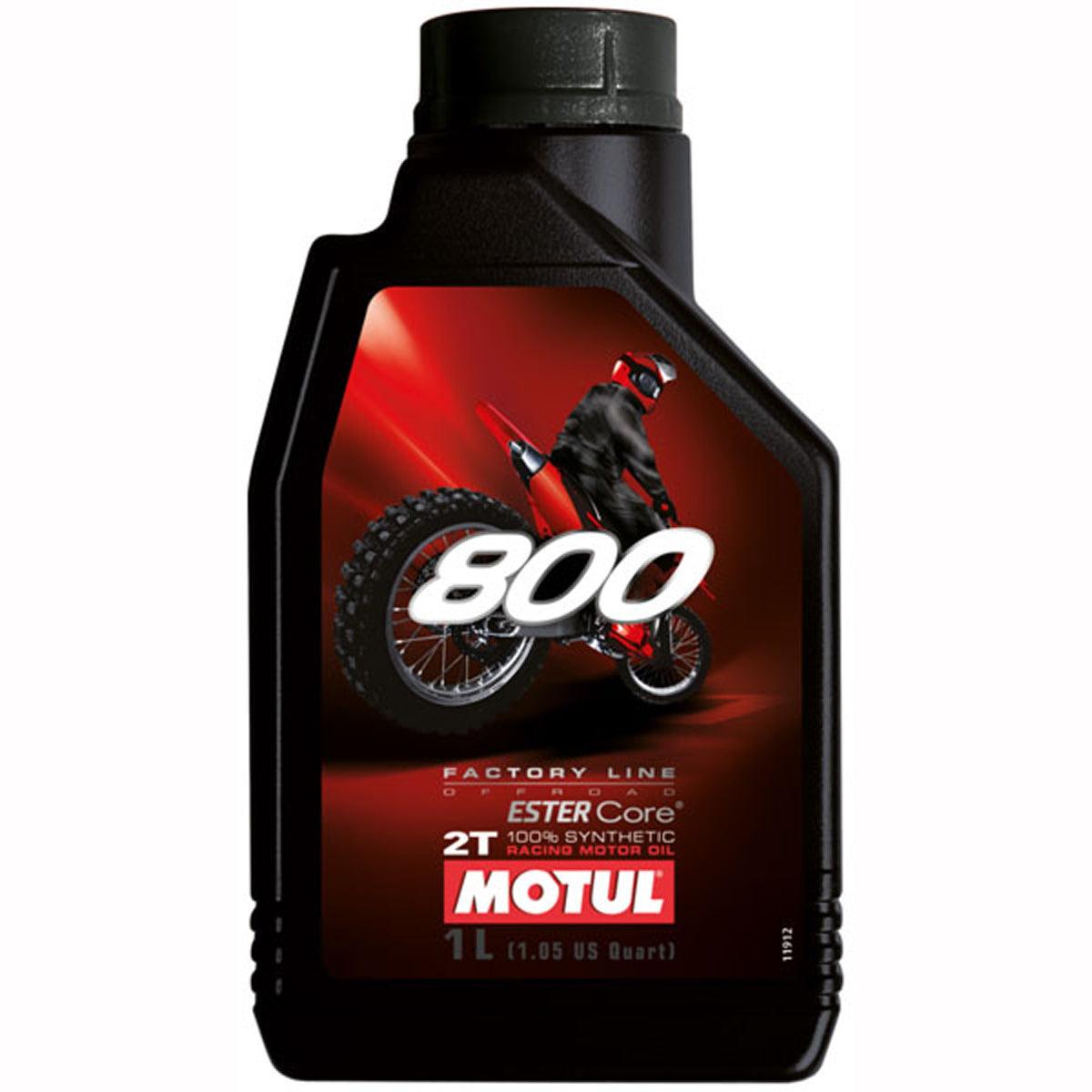 Motul Factory Line 800 2T Off-Road Oil - Black - Browse our range of Care: Oils & Liquids - getgearedshop 