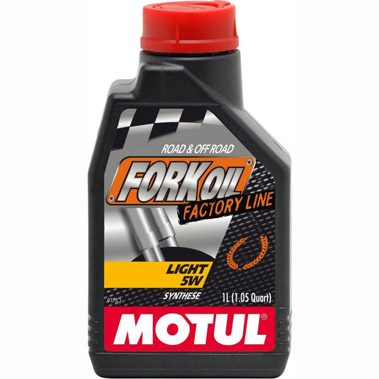 Motul Factory Line Light 5W Fork Oil - 1L - Browse our range of Care: Oils & Liquids - getgearedshop 